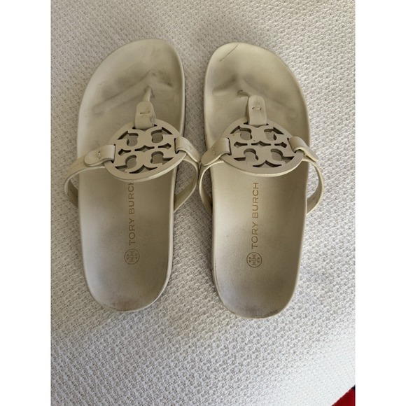Tory Burch Shoes - Tory Burch Women's Ivory Miller Cloud Leather Sandal Size 7 Ret $150 READ BELOW